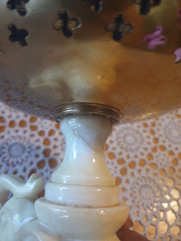 Marble elephant | brass bowl |