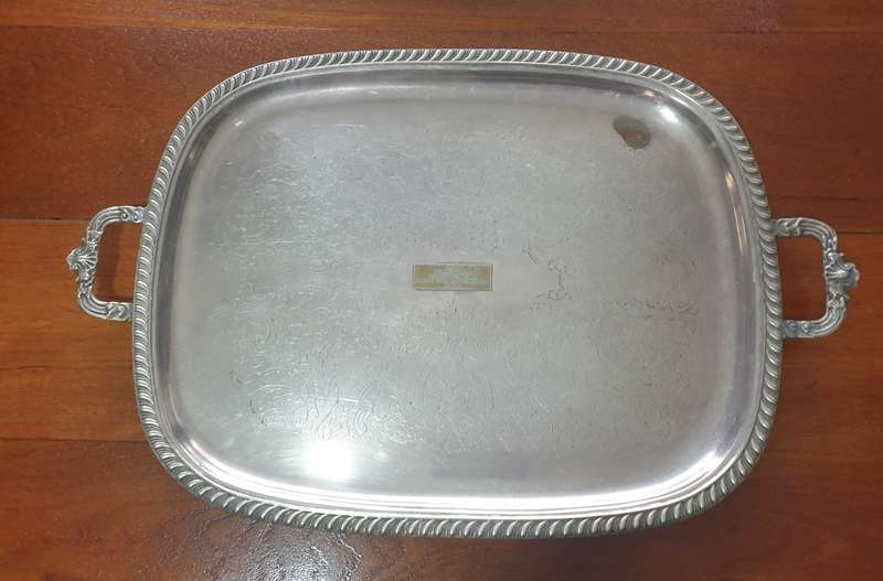 HUGE SILVER PLATED TRAY
