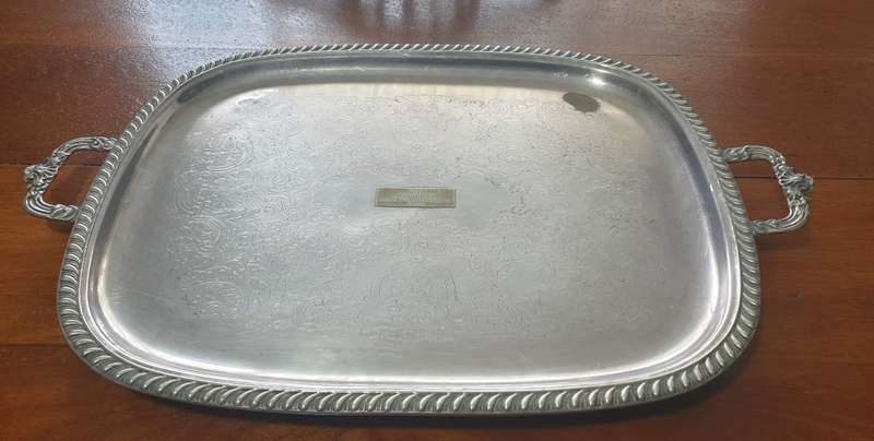 HUGE SILVER PLATED TRAY