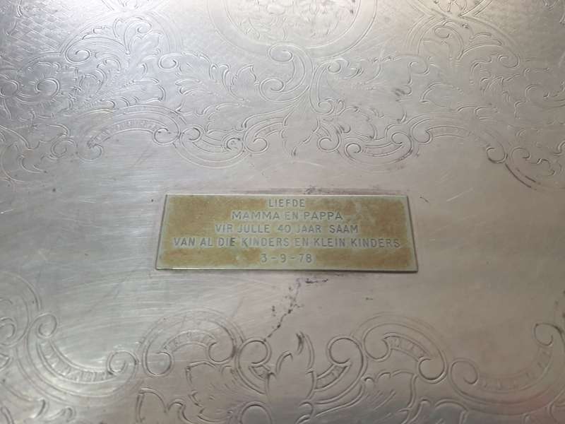 HUGE SILVER PLATED TRAY