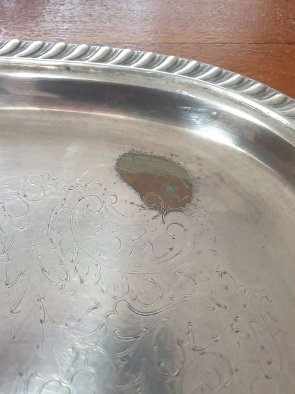 HUGE SILVER PLATED TRAY