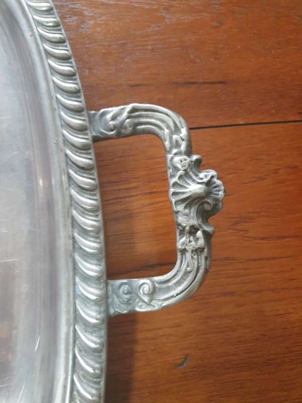 HUGE SILVER PLATED TRAY