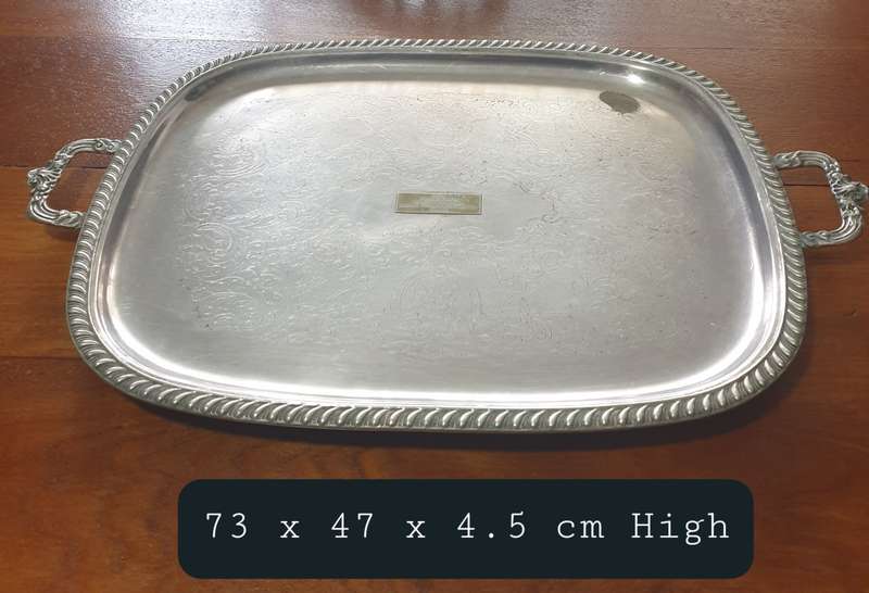 HUGE SILVER PLATED TRAY
