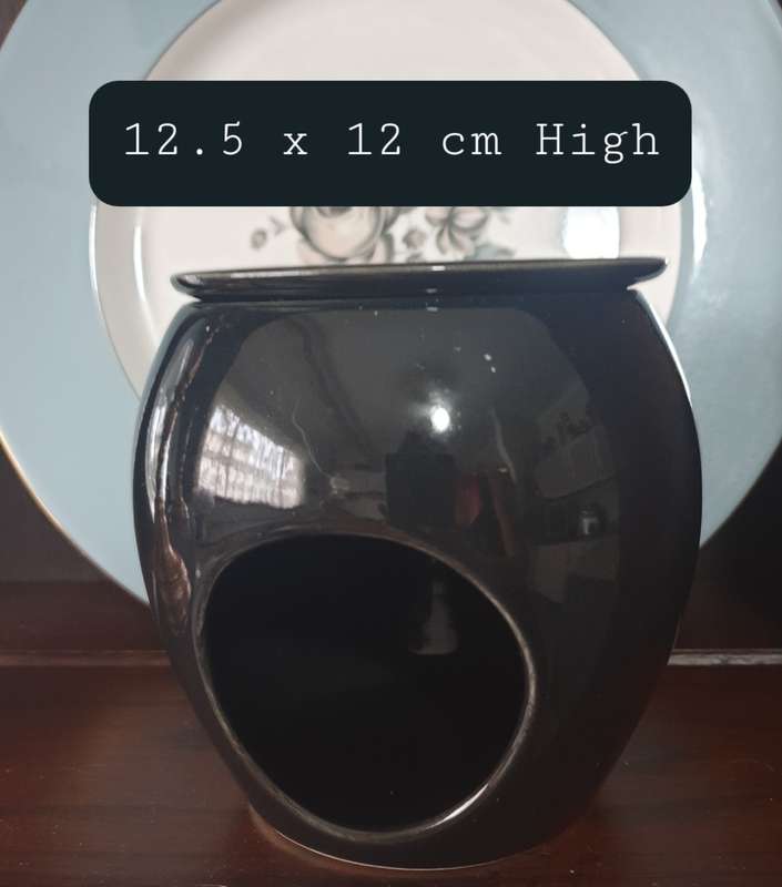 CERAMIC BLACK CANDLE BURNER