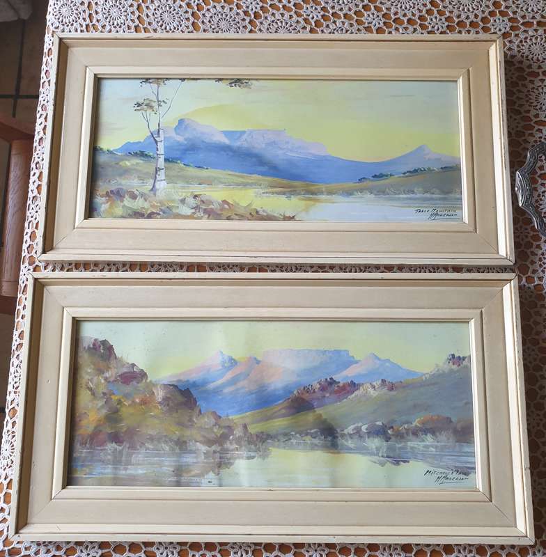 Well know SA artist H Anderson |  acrylic on paper | SET |