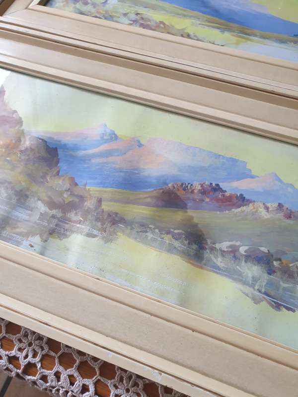 Well know SA artist H Anderson |  acrylic on paper | SET |