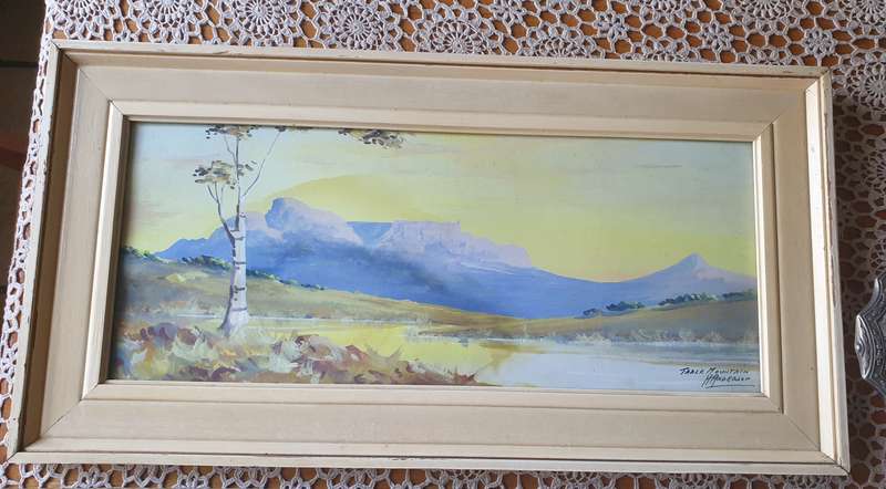 Well know SA artist H Anderson |  acrylic on paper | SET |