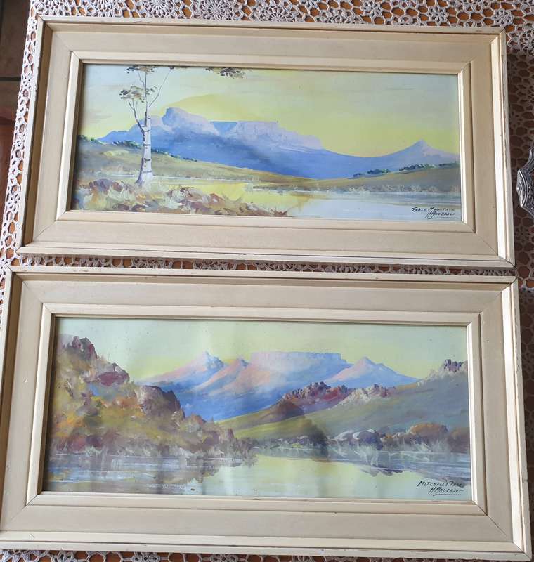 Well know SA artist H Anderson |  acrylic on paper | SET |