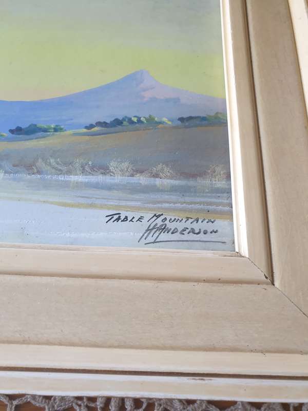 Well know SA artist H Anderson |  acrylic on paper | SET |