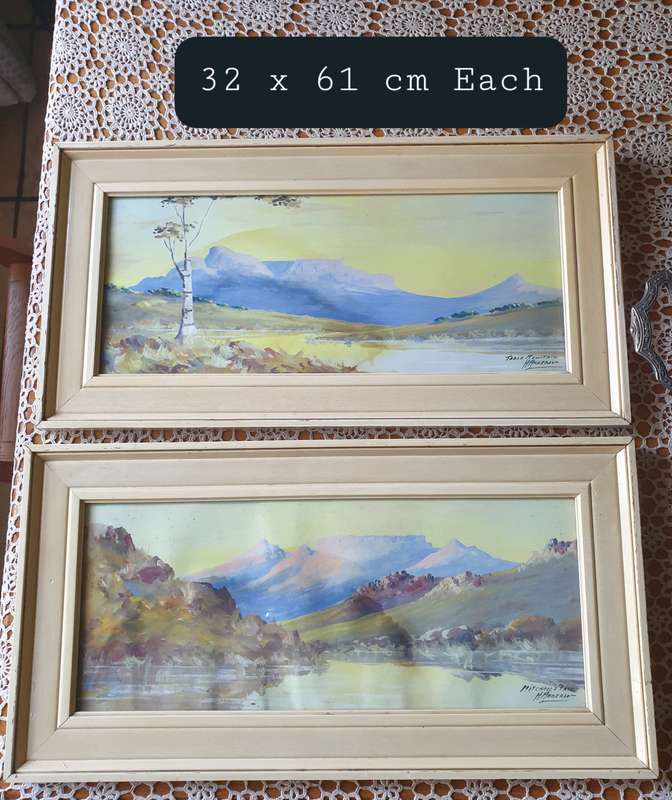 Well know SA artist H Anderson |  acrylic on paper | SET |