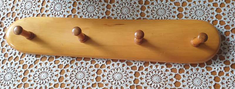 Wooden coat hanger, Wall hanger, Coat  hanger, Handmade | yellow wood |