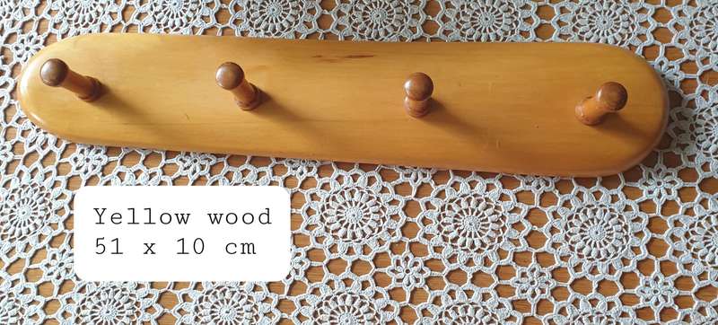 Wooden coat hanger, Wall hanger, Coat  hanger, Handmade | yellow wood |