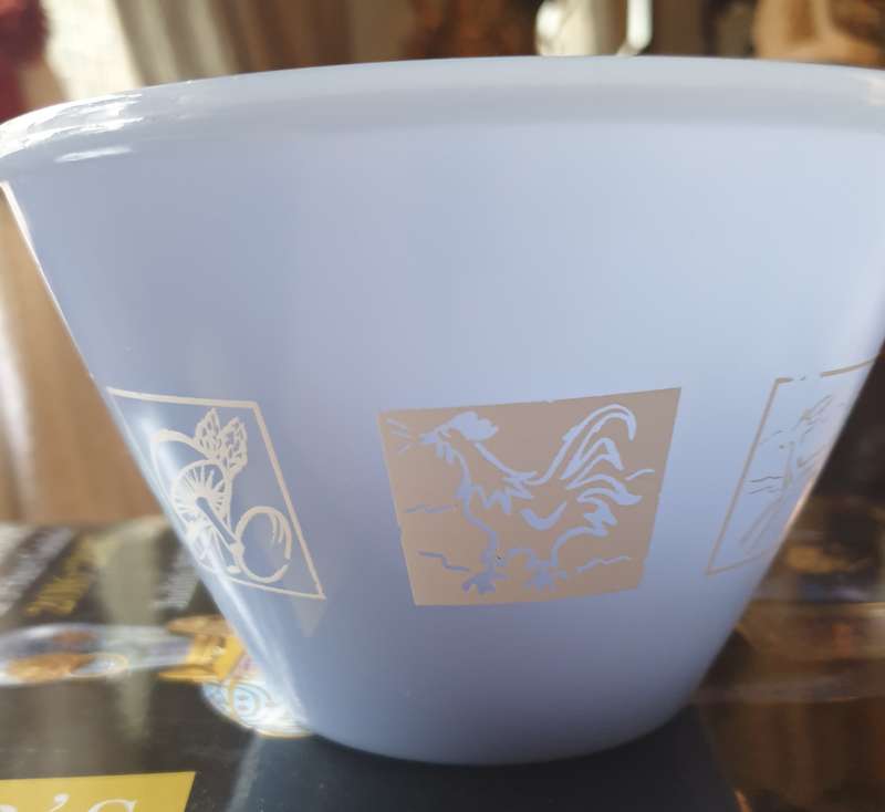 Vintage Turquoise Blue  Glass Bowl
