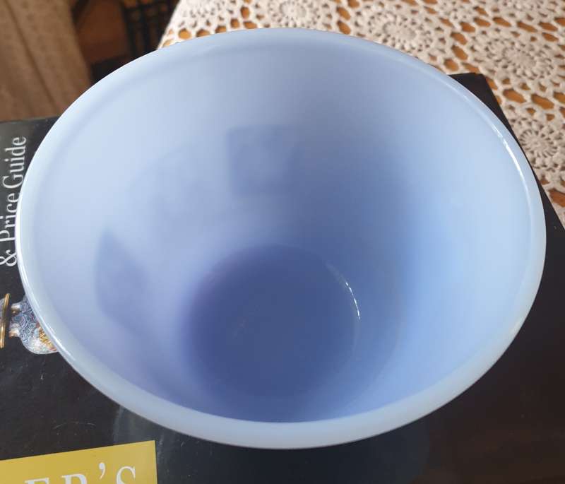 Vintage Turquoise Blue  Glass Bowl