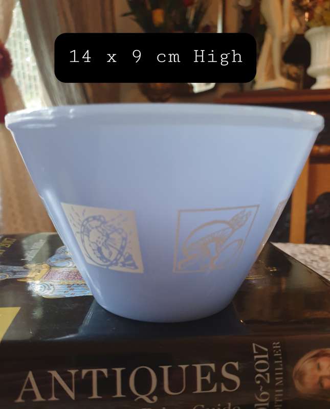 Vintage Turquoise Blue  Glass Bowl