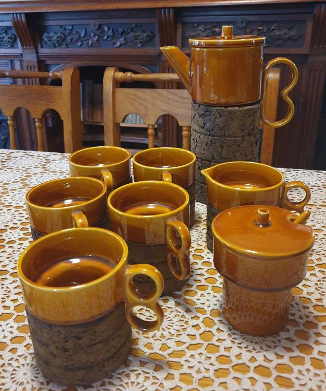 VINTAGE COFFEE SET | MADE IN PORTUGAL | CORK |