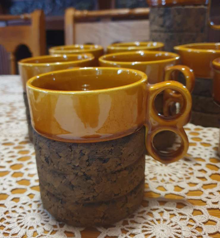 VINTAGE COFFEE SET | MADE IN PORTUGAL | CORK |