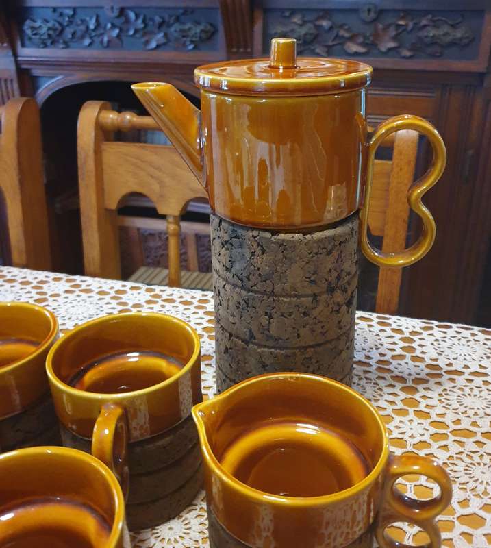 VINTAGE COFFEE SET | MADE IN PORTUGAL | CORK |