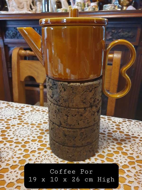 VINTAGE COFFEE SET | MADE IN PORTUGAL | CORK |