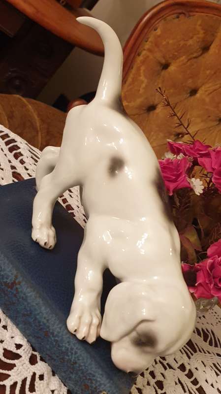 Super Rare Antique (1882-1915) Gebruder Heubach Germany Porcelain | Doggy Ornament |