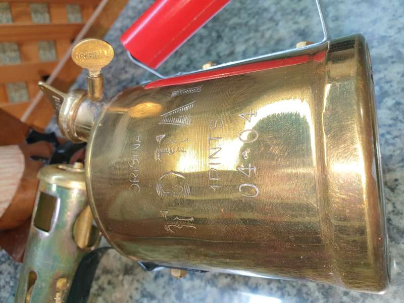 Stunning vintage Original TOTAI  40 04 BRASS BLOW TORCH   Stunning condition