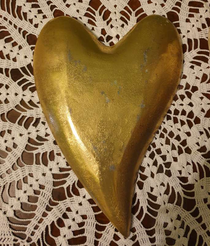 Metal Gold Heart Shape Bowl