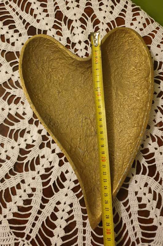 Metal Gold Heart Shape Bowl