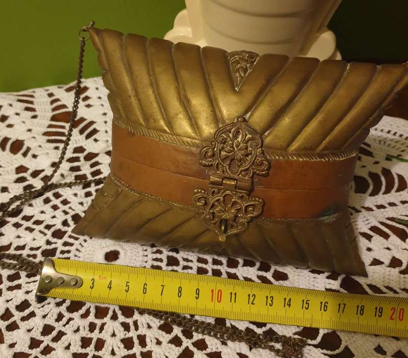 Brass & Copper Minaudiere Pillow Purse