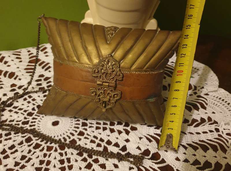 Brass & Copper Minaudiere Pillow Purse