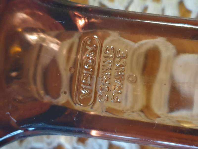Corning Ware Vision Amber  Waffle Bottom Frying Pan Skillet