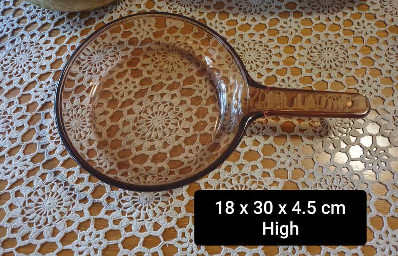 Corning Ware Vision Amber  Waffle Bottom Frying Pan Skillet