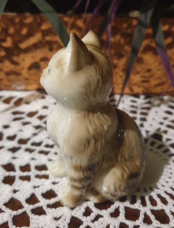 Vintage Kitty Bone China Ornament