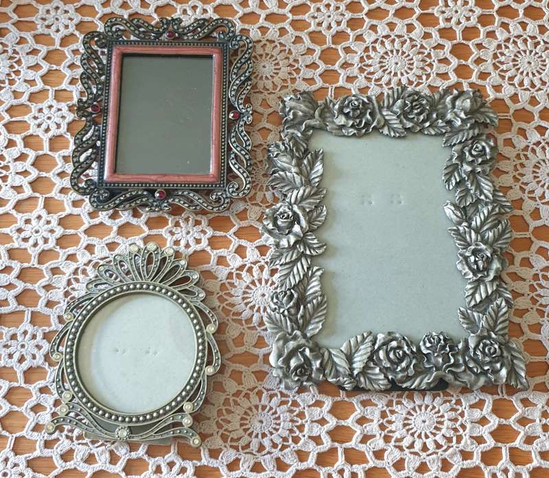 3 Metal | Pewter | Photo Frames | very good condition | Heavy |