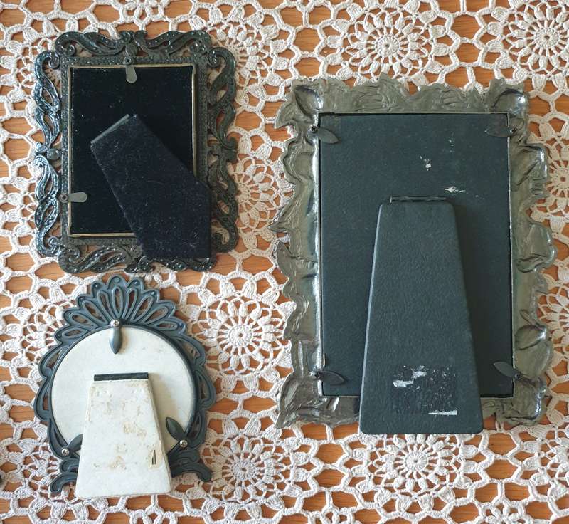 3 Metal | Pewter | Photo Frames | very good condition | Heavy |