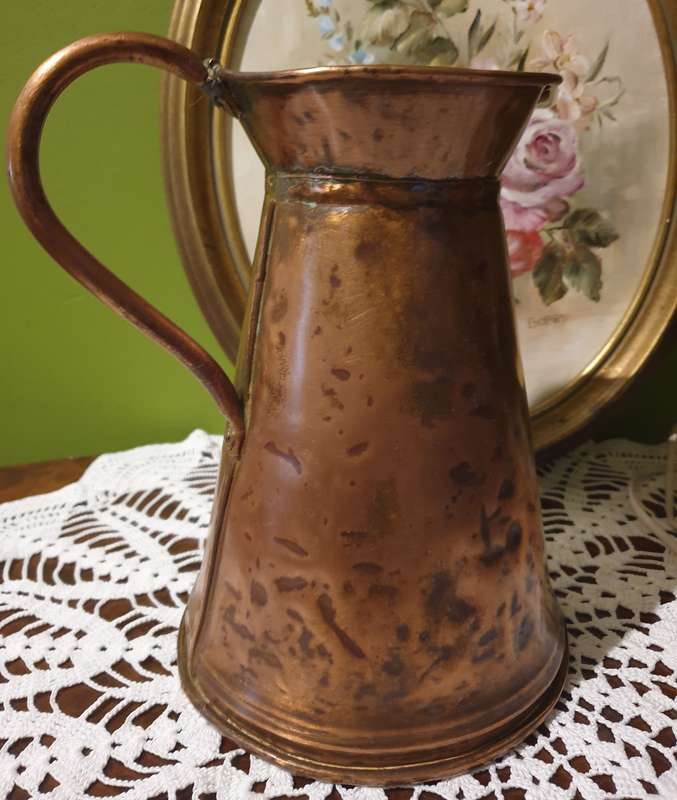 VINTAGE COPPER PITCHER | JUG | DECOR | NO LEAKS | ORNAMENT |