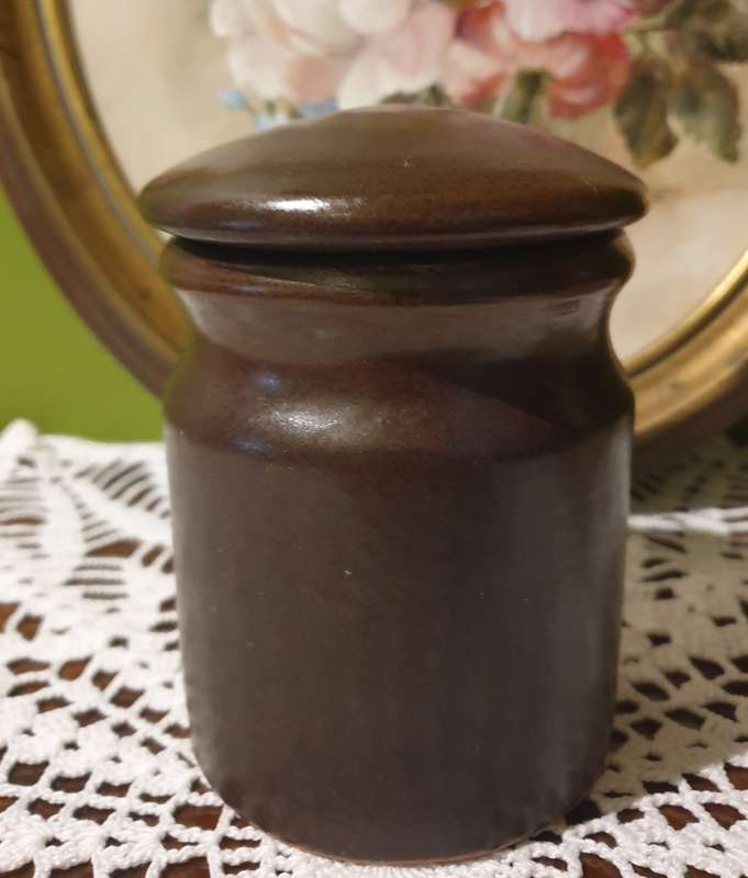 SMALL POTTERY CANISTER JAR | KITCHEN |