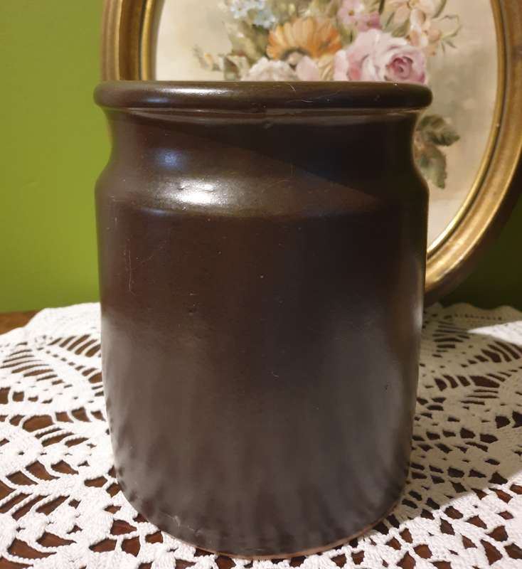 POTTERY CANISTER JAR | KITCHEN | UTENSIL HOLDER |