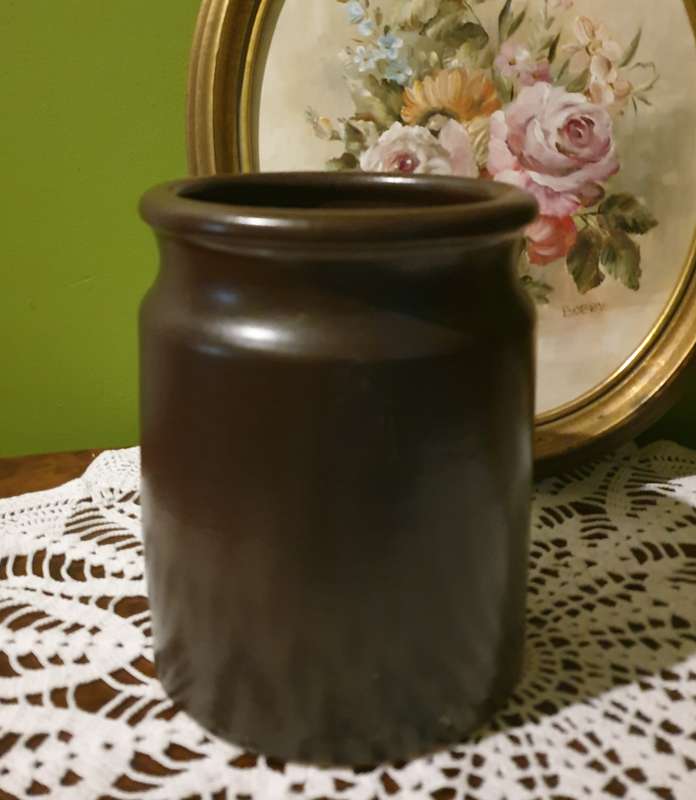 POTTERY CANISTER JAR | KITCHEN | UTENSIL HOLDER |