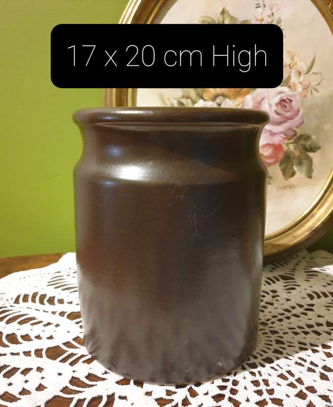 POTTERY CANISTER JAR | KITCHEN | UTENSIL HOLDER |