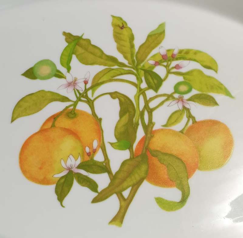 serving platter marked "Tradition CNP France," likely dating back to the 1970s