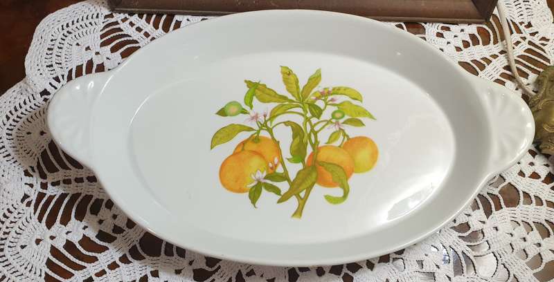 serving platter marked "Tradition CNP France," likely dating back to the 1970s