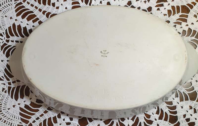 serving platter marked "Tradition CNP France," likely dating back to the 1970s