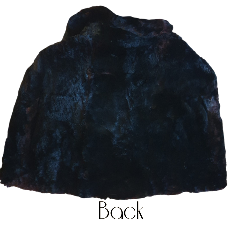BLACK FUR SHAWL