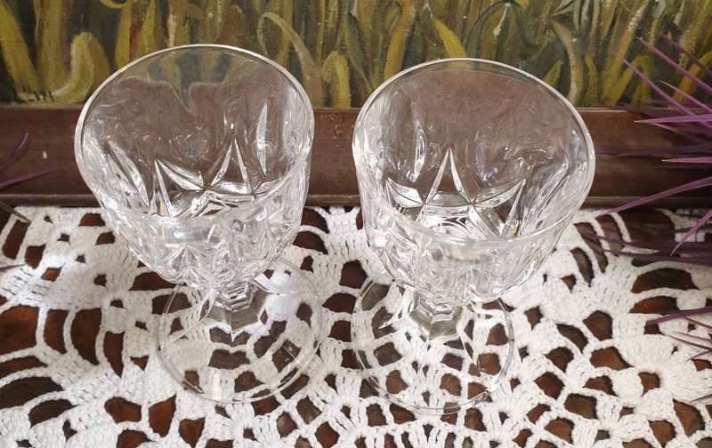 SET OF CRYSTAL SHERRY GLASSES | ITALIAN |