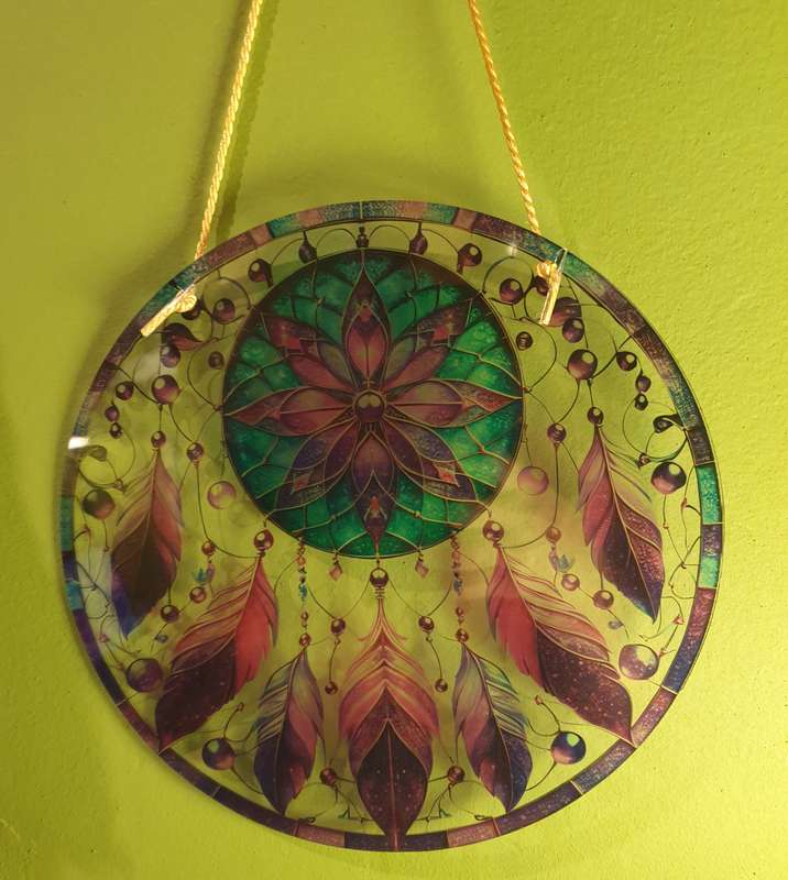 1pc Vibrant dream catcher  Stained Glass | PLASTIC |