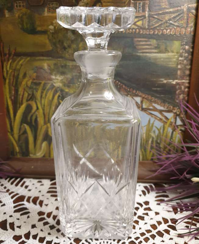 CUT GLASS DECANTER
