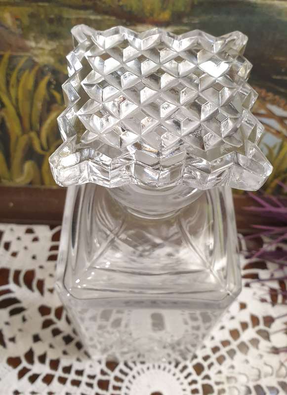 CUT GLASS DECANTER