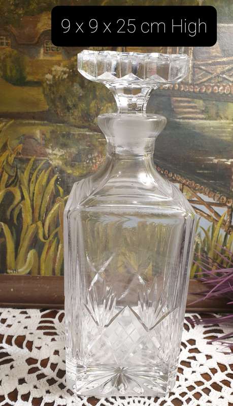 CUT GLASS DECANTER