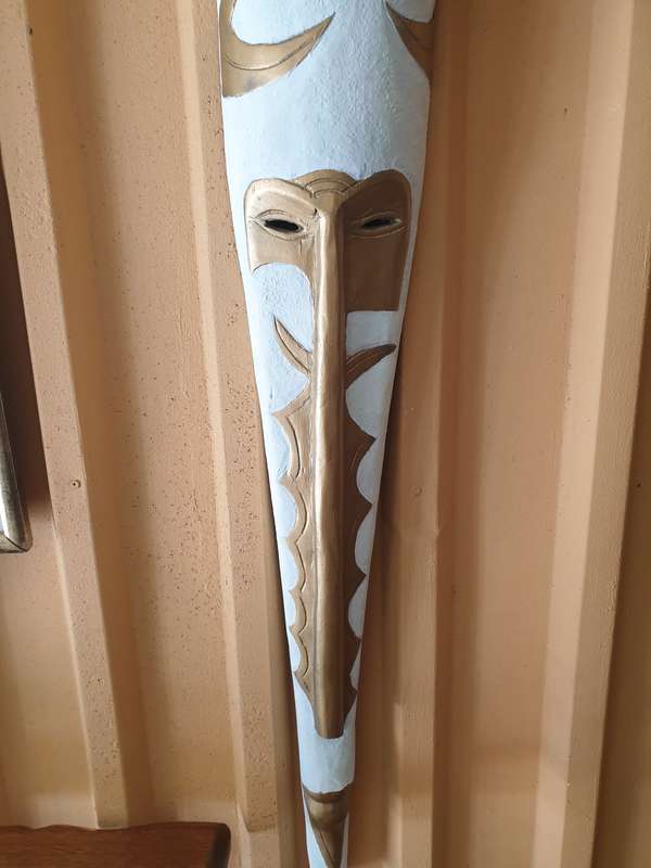 Set of Tribal Masks for your Patio |  127 x 20 cm Wide | Fiber Glass |