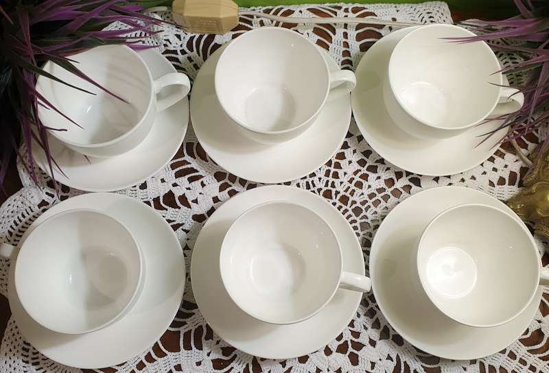 Maxwell & Williams - 350ml Cashmere Cups & Saucers Fine Bone China-Set of 6